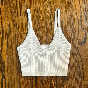 garage ribbed cropped tank